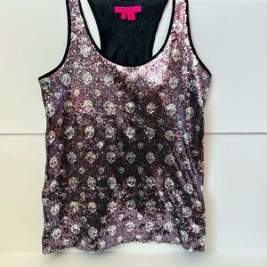 Betsy Johnson sequin tank top